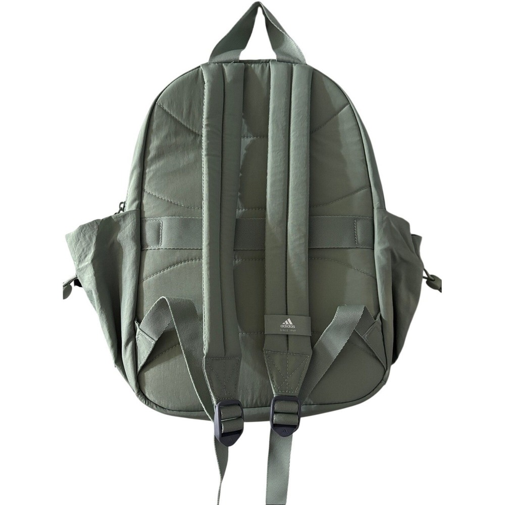 Adidas Weekender Silver Green Backpack 16" Laptop Travel School Daypack GIFT NEW - Picture 2 of 13